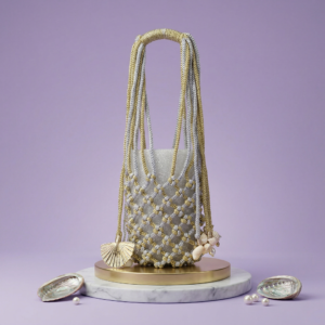 Crochet Beaded Mobile Purse – Handmade Boho Sling Phone Bag