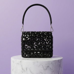 Black Crystal Handbag – Luxury Sparkle Party Bag